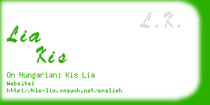 lia kis business card